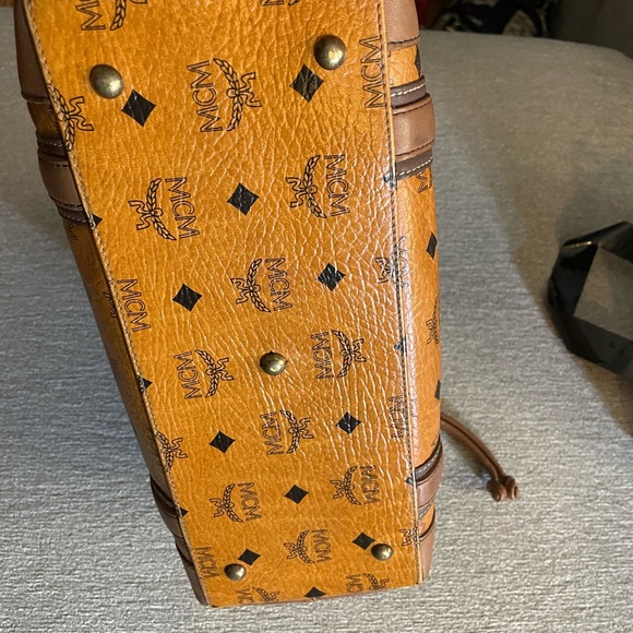 MCM Monogram Shoulder Bag in Cognac - Picture 9 of 11